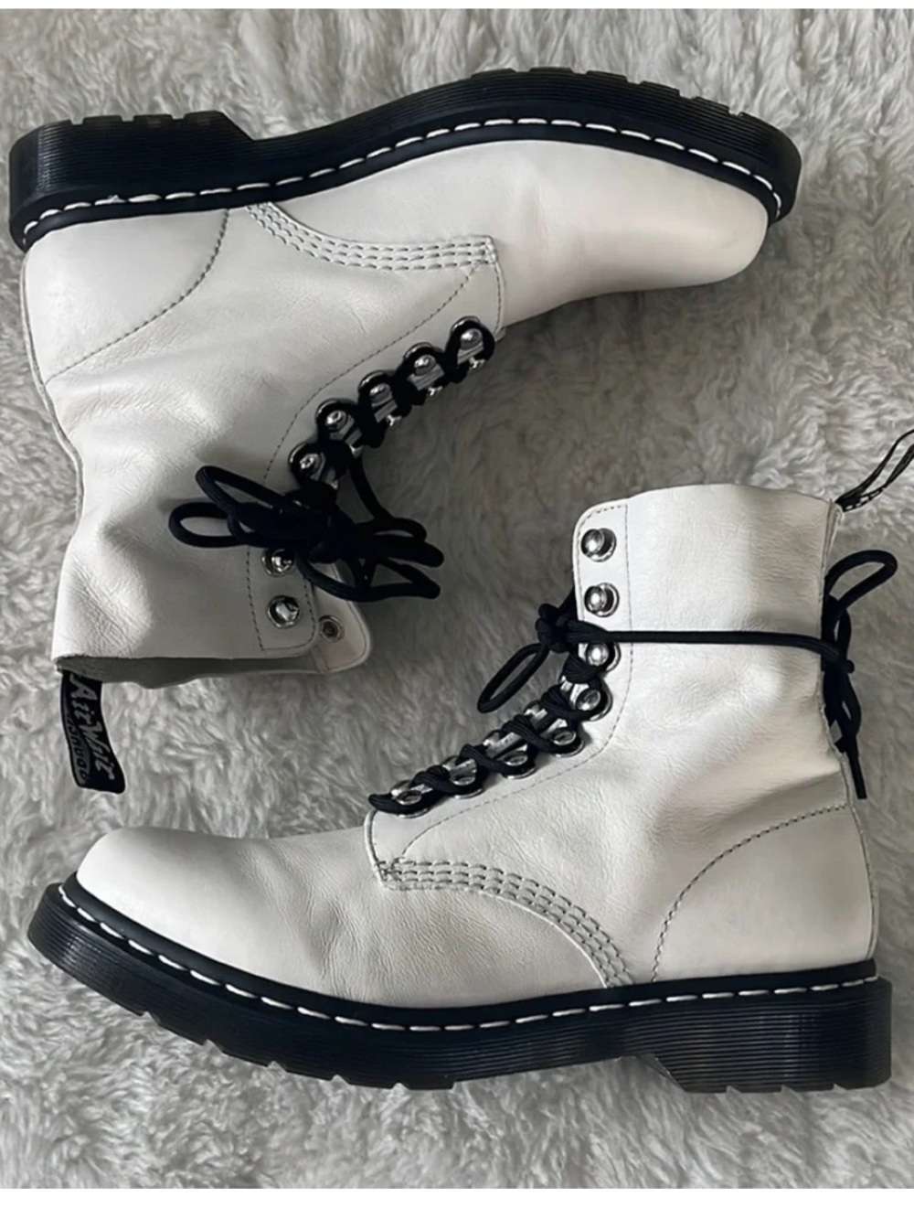 DR MARTENS WOMENS 1460 PASCAL HARDWARE VIRGINIA BOOT sz10 - Picture 8 of 15